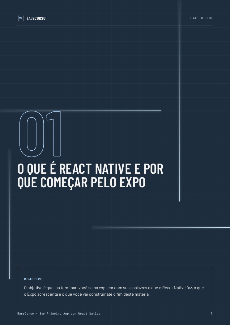Página de amostra 2 do material Seu Primeiro App com React Native