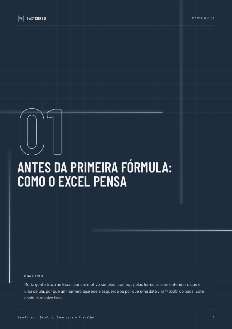 Página de amostra 2 do material Excel do Zero para o Trabalho