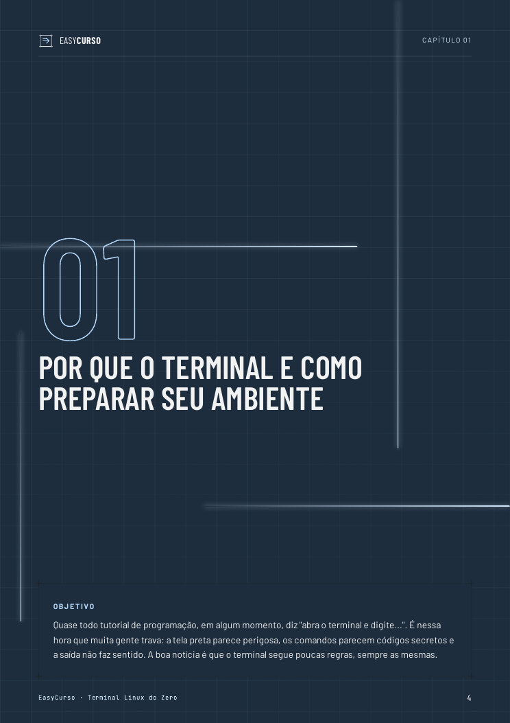 Página de amostra 2 do material Terminal Linux do Zero