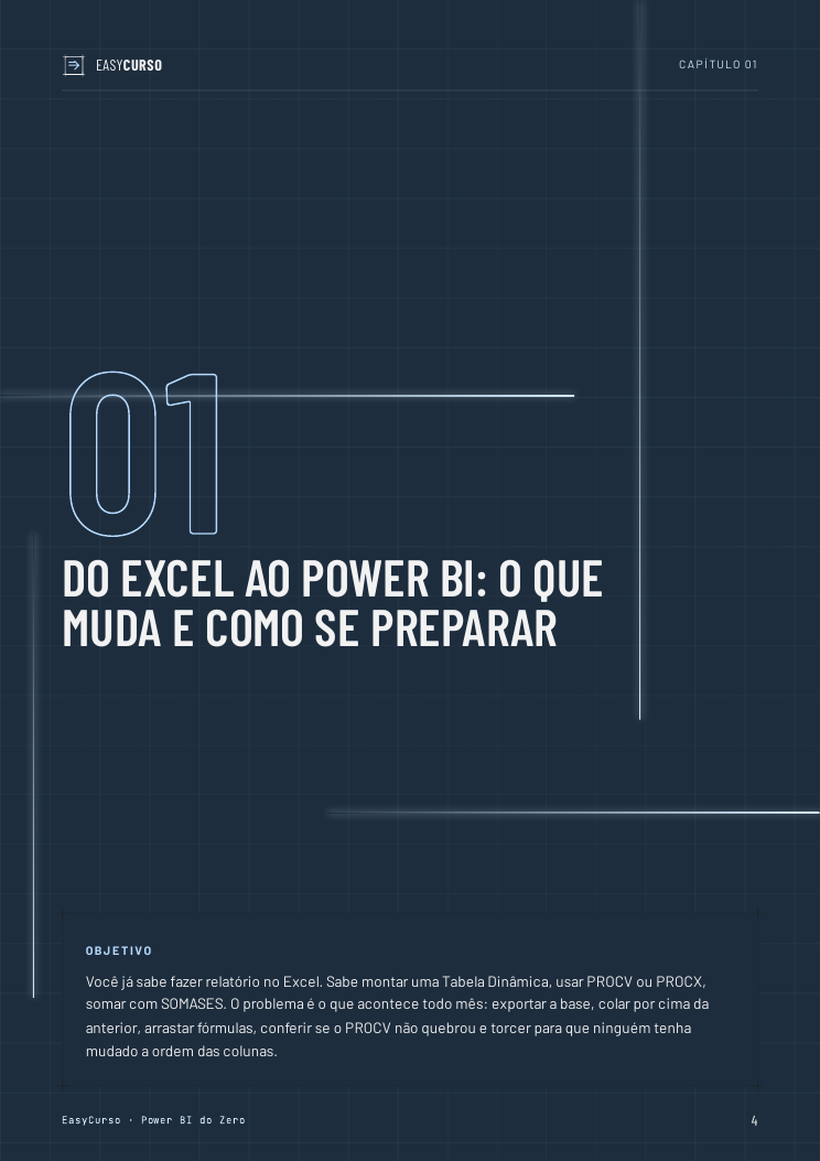 Página de amostra 2 do material Power BI do Zero