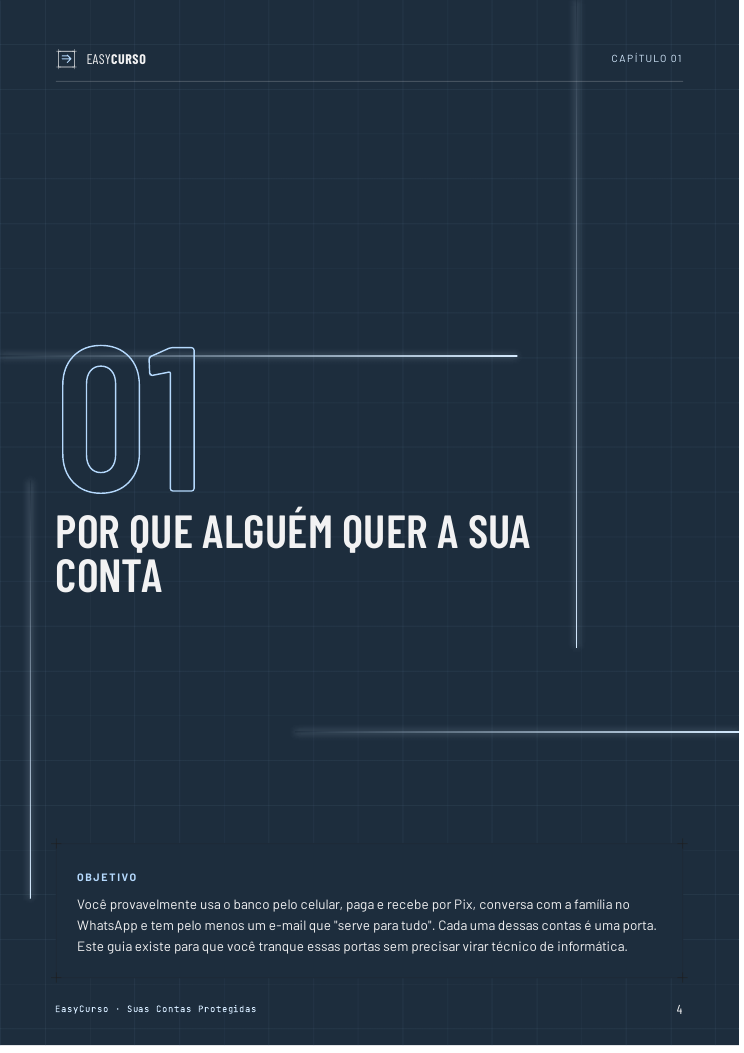 Página de amostra 2 do material Suas Contas Protegidas